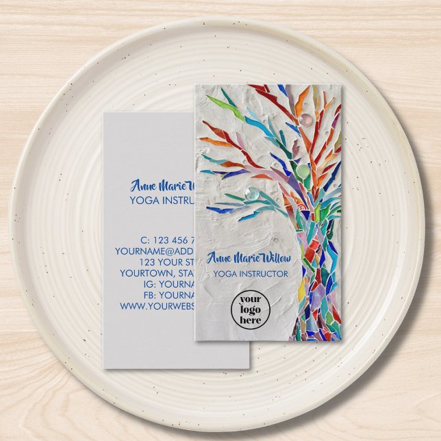 Yoga-Lehrer Tree of Life-Logo-Visitenkarte Visitenkarte (Von Creator hochgeladen)