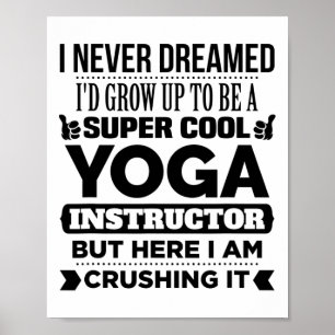 Yoga-Lehrer und Meditationstrainer Lustiges Gesche Poster