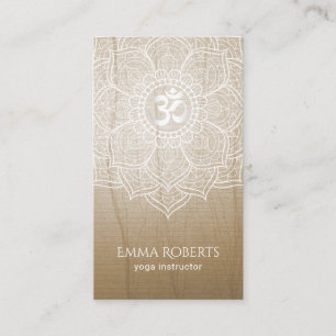 Yoga-Lehrer Vintage-Lotus-Mandala-Namaste Visitenkarte
