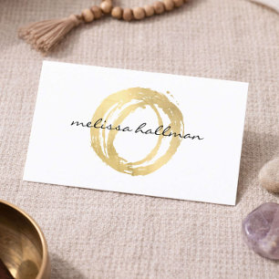 Yoga-Lehrer Visitenkarte Minimal Gold-Logo