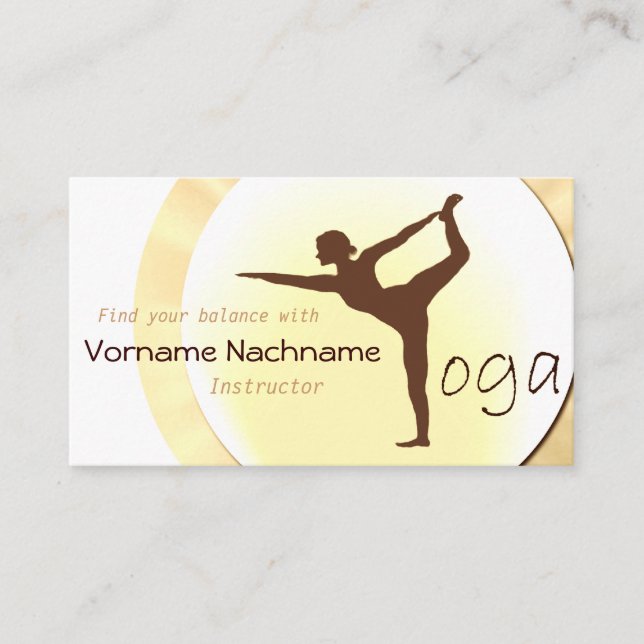 Yoga-Lehrer-Visitenkarte Visitenkarte (Vorderseite)