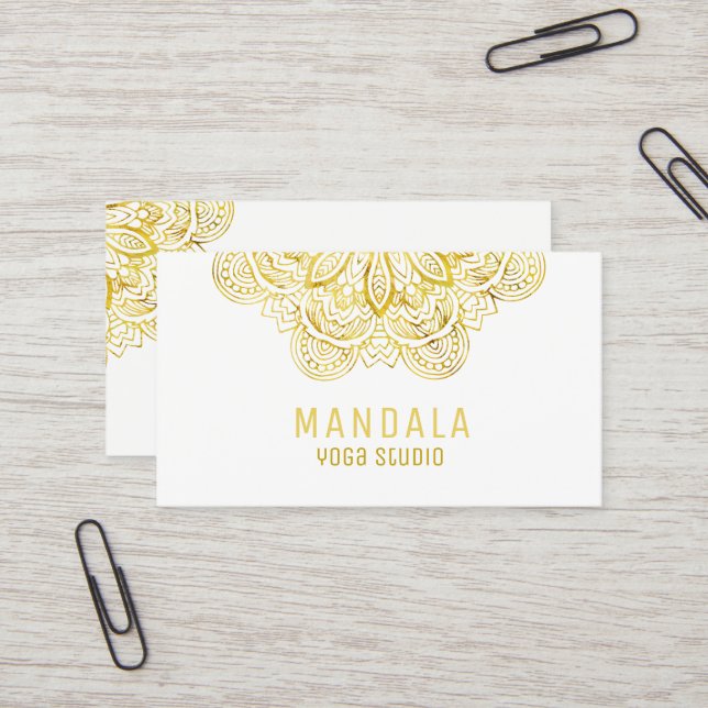 Yoga-Lehrer-Visitenkarten Visitenkarte (Vorderseite/Rückseite Beispiel)