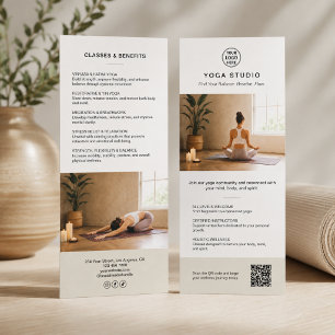 Yoga-Lehrer Weiß Werbe Geschäft Werbekarte