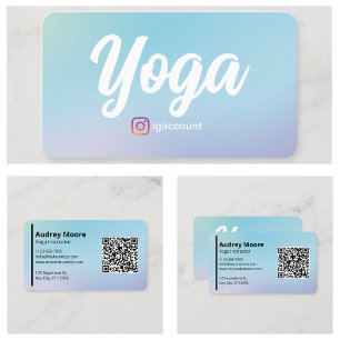 Yoga-Lehrer Yoga-Studios Professionell Visitenkarte