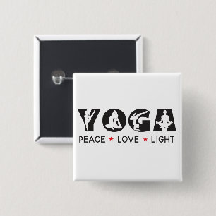 Yoga - Liebe des Friedens Button