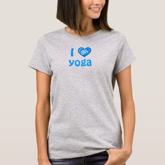 Yoga Liebe Heart Om Blue T-Shirt