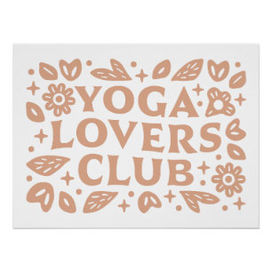 Yoga-Liebhaber-Club Mädchen Gruppe beige Mädchen-Ä Poster