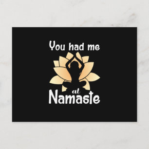 Yoga Liebhaber Du hast mich bei Namaste Postkarte