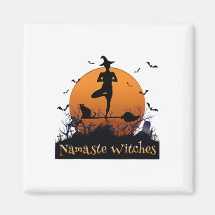 Yoga-Liebhaber Namaste Hexen Vollmond Friedhof Hal Magnet