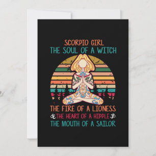 Yoga Liebhaber   Yoga Skorpion Mädchen Einladung