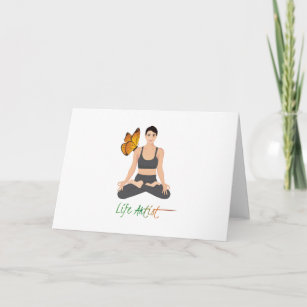 Yoga Life Artist Slogan Giro del Malcantone Pose Karte