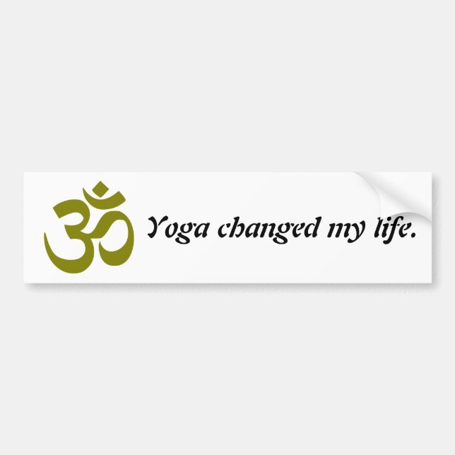 Yoga Life Change Quote Autoaufkleber (Vorne)