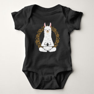 Yoga Llama Alpaca Namaste Entspannung Tier Baby Strampler