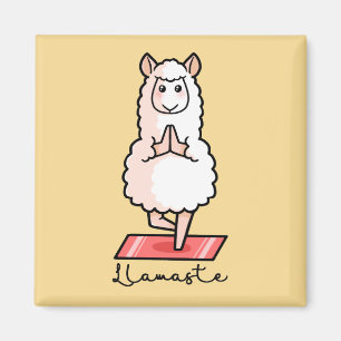 Yoga llama - Llamaste Magnet