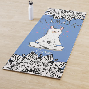 Yoga Llama - Llamaste Pun Mindfulness Mandala Name Yogamatte