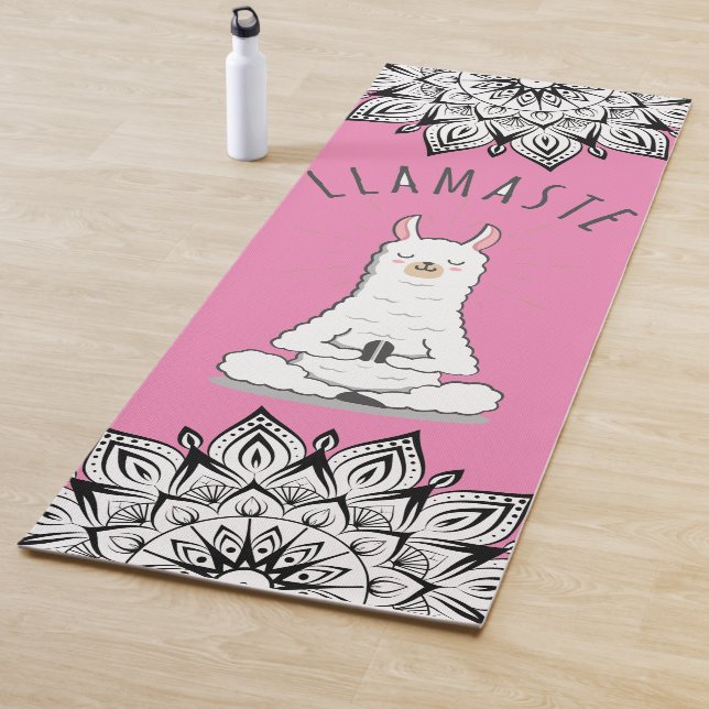 Yoga Llama - Llamaste Pun Mindfulness Mandala Yogamatte (Beispiel)