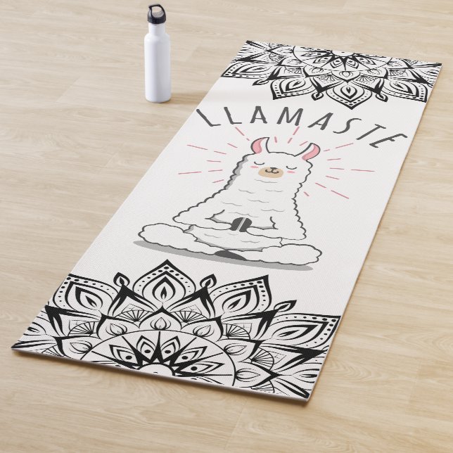 Yoga Llama - Llamaste Pun Mindfulness Mandala Yogamatte (Beispiel)
