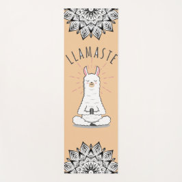 Yoga Llama - Llamaste Pun Mindfulness Mandala Yogamatte