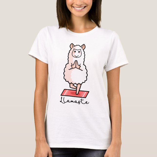 Yoga Llama - Llamaste T-Shirt (Vorderseite)