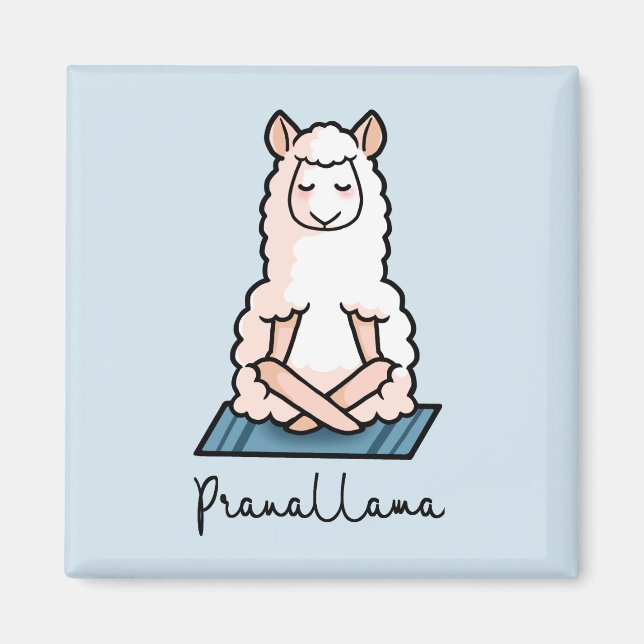 Yoga llama - Pranallama Magnet (Vorne)