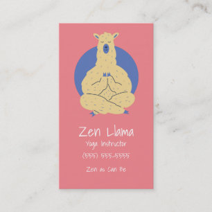 Yoga Llama Visitenkarte