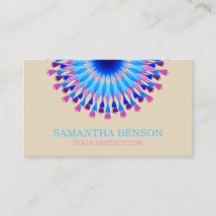 Yoga-Logo für elegante Schwarz-Weiß-Blume Visitenkarte