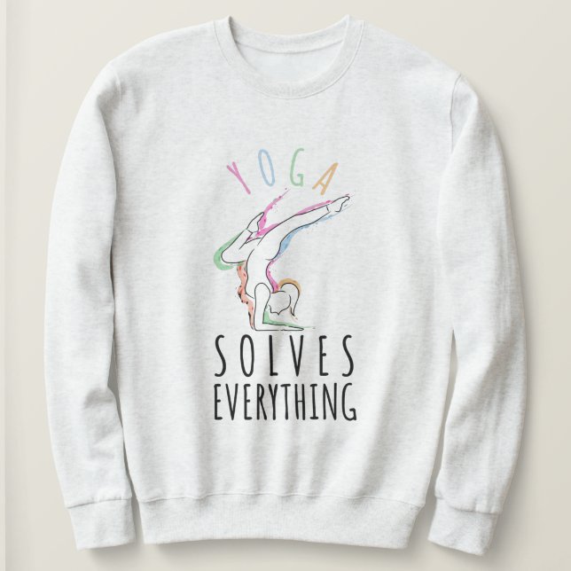 Yoga löst alles sweatshirt (Design vorne)