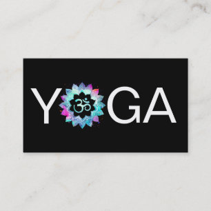 *~* Yoga-Lotosmandala-Lehrer-Lehrer-Om OM Visitenkarte