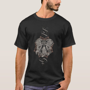 Yoga Lotus Blume mit Elefant Gelassen Go T-Shirt