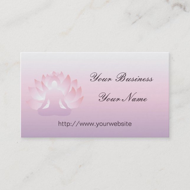 Yoga Lotus Business Card Visitenkarte (Vorderseite)