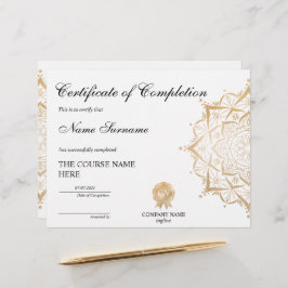 Yoga Lotus Certificate of Completion Award Course