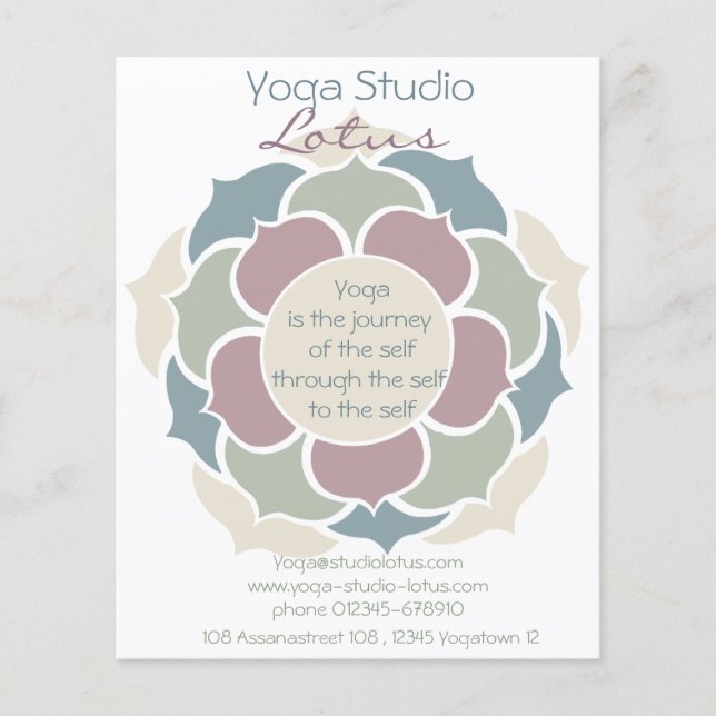 Yoga Lotus Flyer (Vorne)