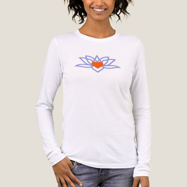 Yoga Lotus Heart Tri-Blend Shirt (Vorderseite)