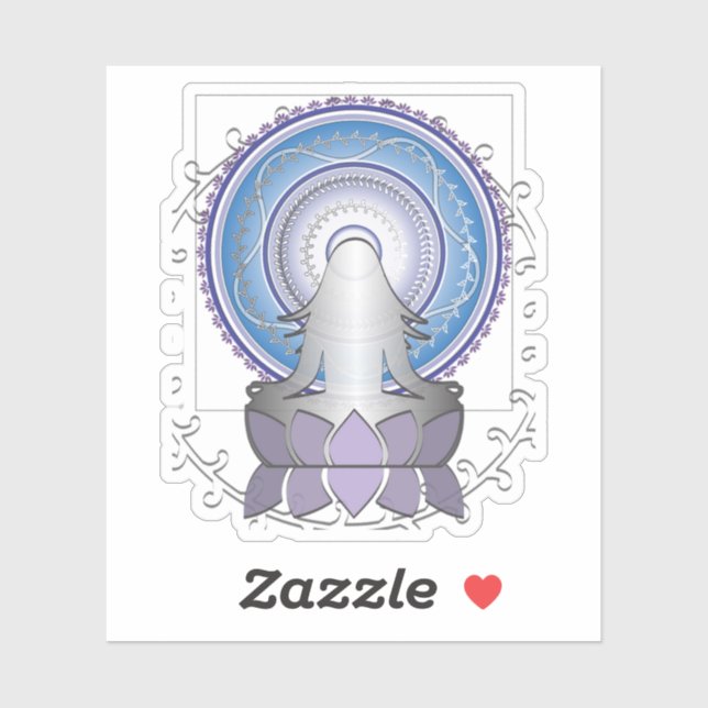 Yoga Lotus Mandala - Spirituelle Aufkleber (Blatt)