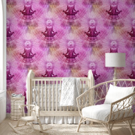 Yoga Lotus Meditation - Nahtloses Muster 1 Tapete