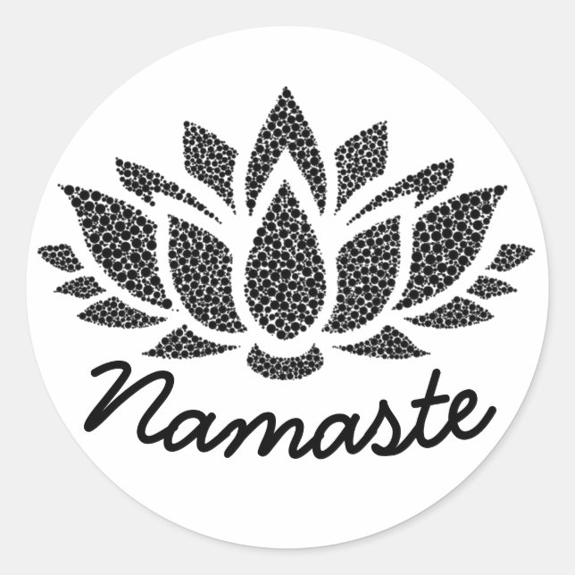 Yoga Lotus Namaste Aufkleber (Vorderseite)
