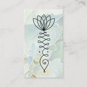 ~* Yoga Lotus Pastel Massage Reiki Healer Peony Visitenkarte