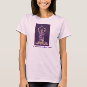 Yoga Lotus Pose Lila mit spirituellem Zitat T-Shirt