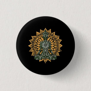 Yoga Lotus Pose Zen Graphic Button
