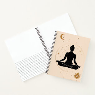 Yoga lotus position Silhouette Zen Journal Collage Notizbuch