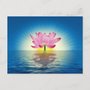 Yoga Lotus Postkarte