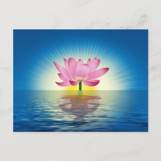 Yoga Lotus Postkarte (Vorderseite)