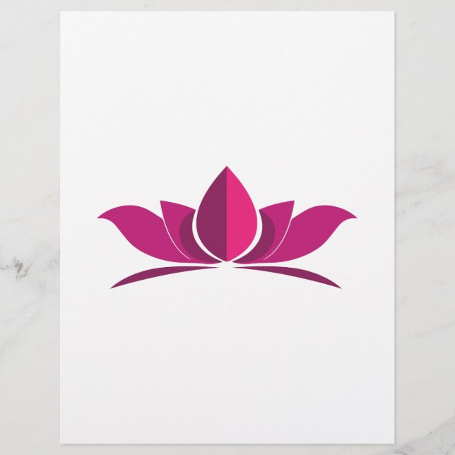 Yoga Lotus Power Meditation Symbol Geschenk Idee Flyer (Vorne)