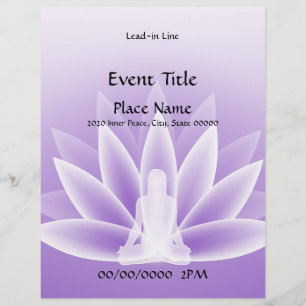 Yoga Lotus Violet 11x8.5 Event-Flyer Flyer