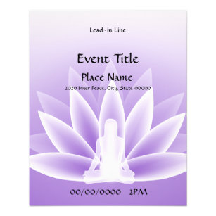 Yoga Lotus Violet Small Event Flyer
