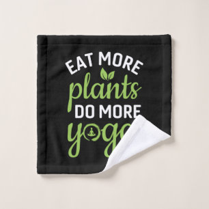 Yoga Lover Essen Sie mehr Pflanze mehr Yoga Waschlappen