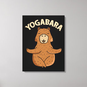 Yoga Lover Geschenk Frauen Capybara Medizin Yoga Leinwanddruck