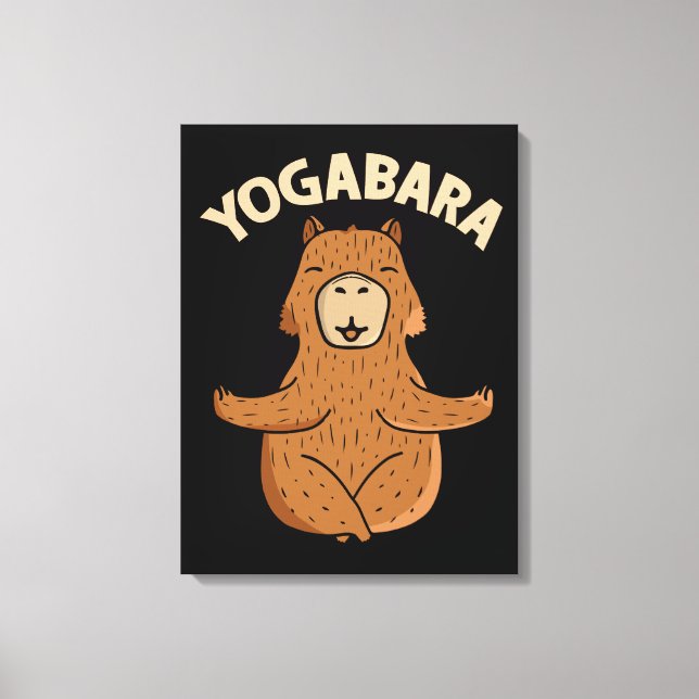 Yoga Lover Geschenk Frauen Capybara Medizin Yoga Leinwanddruck (Vorderseite)