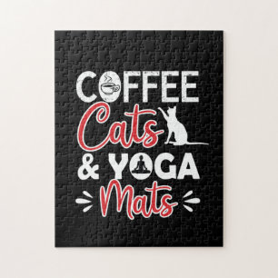 Yoga Lover   Kaffeekatze und Yoga Matten Puzzle