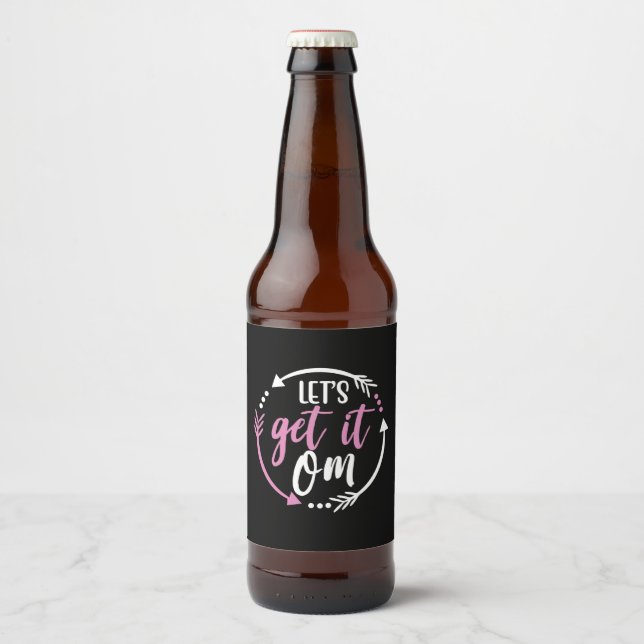 Yoga Lover | Lass Get It Om Bierflaschenetikett (Vorderseite)